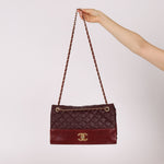 Chanel 2014 Bordeaux Calfskin Jumbo Soft Elegance Flap Bag - FashioNica