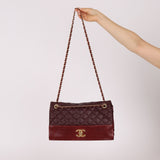Chanel 2014 Bordeaux Calfskin Jumbo Soft Elegance Flap Bag - FashioNica