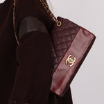 Chanel 2014 Bordeaux Calfskin Jumbo Soft Elegance Flap Bag - FashioNica
