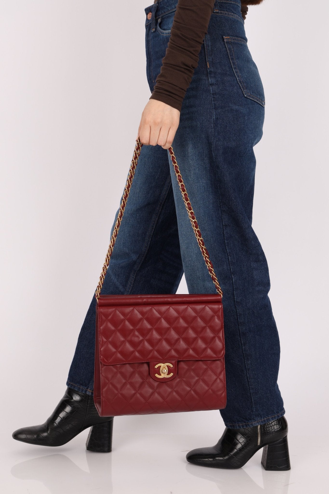 Chanel 2014 Bordeaux Crossing Times Large Flap Bag - FashioNica