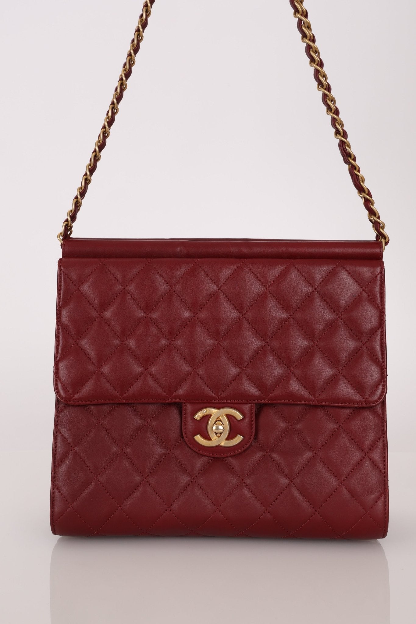 Chanel 2014 Bordeaux Crossing Times Large Flap Bag - FashioNica
