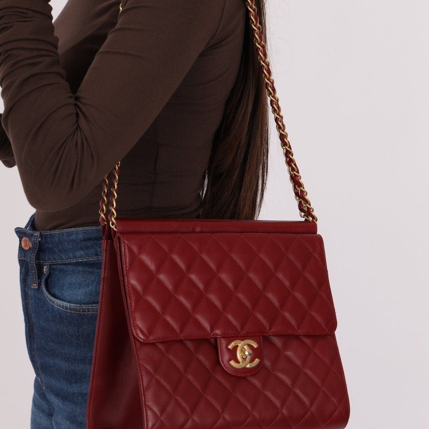 Chanel 2014 Bordeaux Crossing Times Large Flap Bag - FashioNica