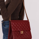 Chanel 2014 Bordeaux Crossing Times Large Flap Bag - FashioNica