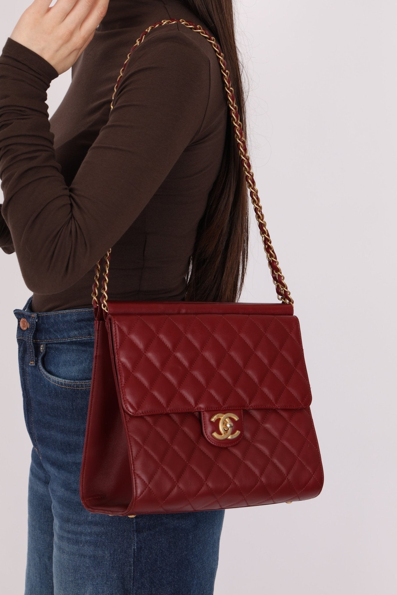Chanel 2014 Bordeaux Crossing Times Large Flap Bag - FashioNica