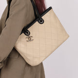 Chanel 2014 Caviar Bi - color Tote with Pouch - FashioNica