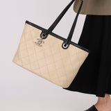 Chanel 2014 Caviar Bi - color Tote with Pouch - FashioNica