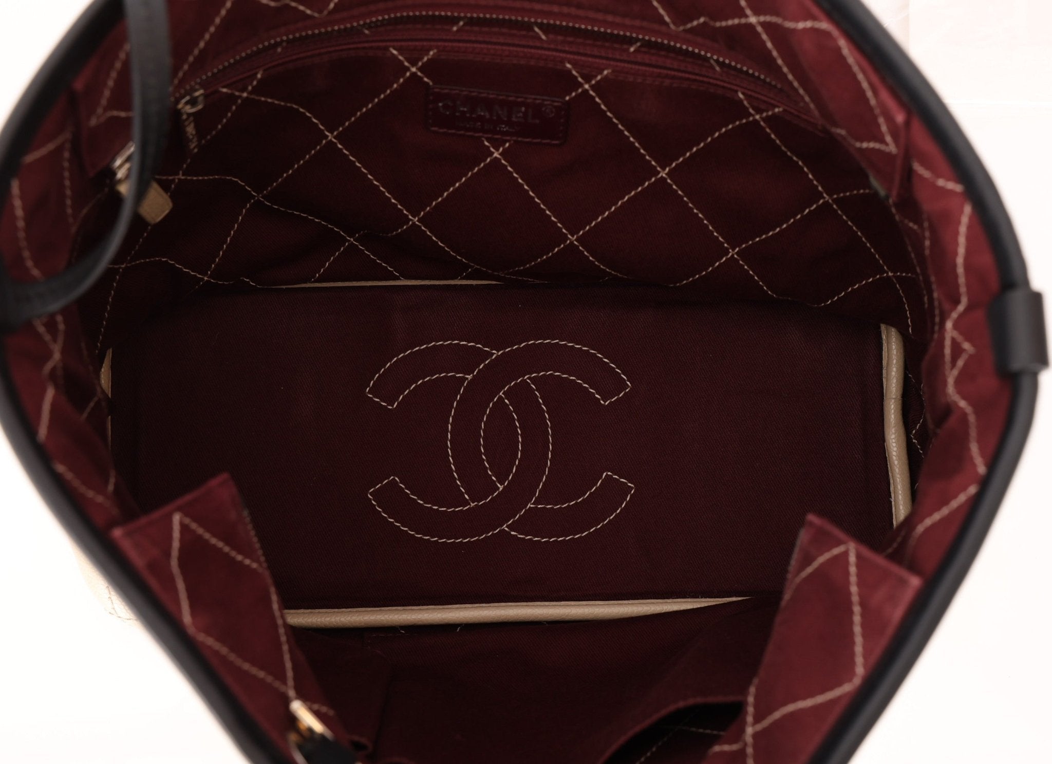 Chanel 2014 Caviar Bi - color Tote with Pouch - FashioNica