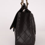 Chanel 2014 Chocolate Paris - Edinburgh Calfskin Whipstitch Large Flap - FashioNica
