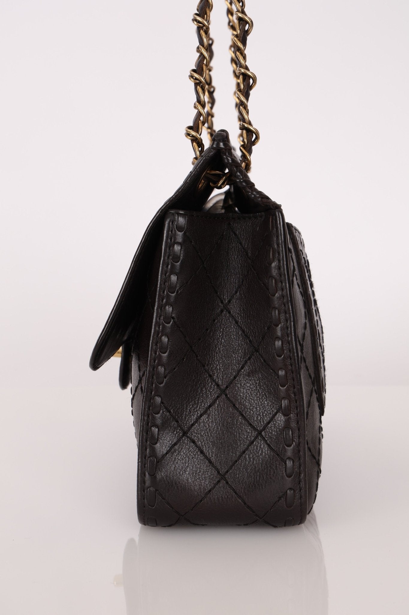 Chanel 2014 Chocolate Paris - Edinburgh Calfskin Whipstitch Large Flap - FashioNica