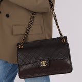 Chanel 2014 Chocolate Paris - Edinburgh Calfskin Whipstitch Large Flap - FashioNica