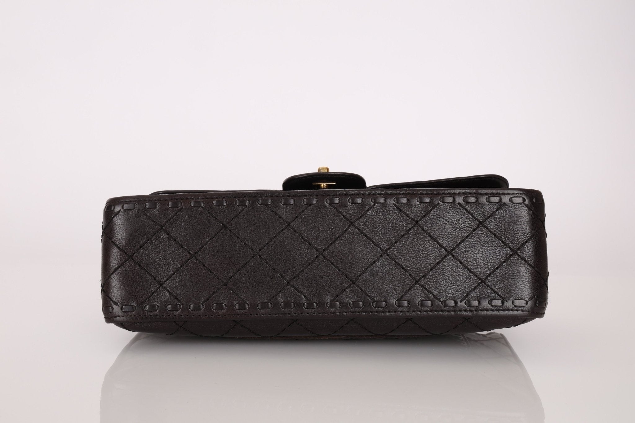 Chanel 2014 Chocolate Paris - Edinburgh Calfskin Whipstitch Large Flap - FashioNica