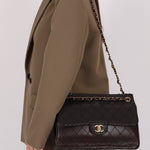 Chanel 2014 Chocolate Paris - Edinburgh Calfskin Whipstitch Large Flap - FashioNica