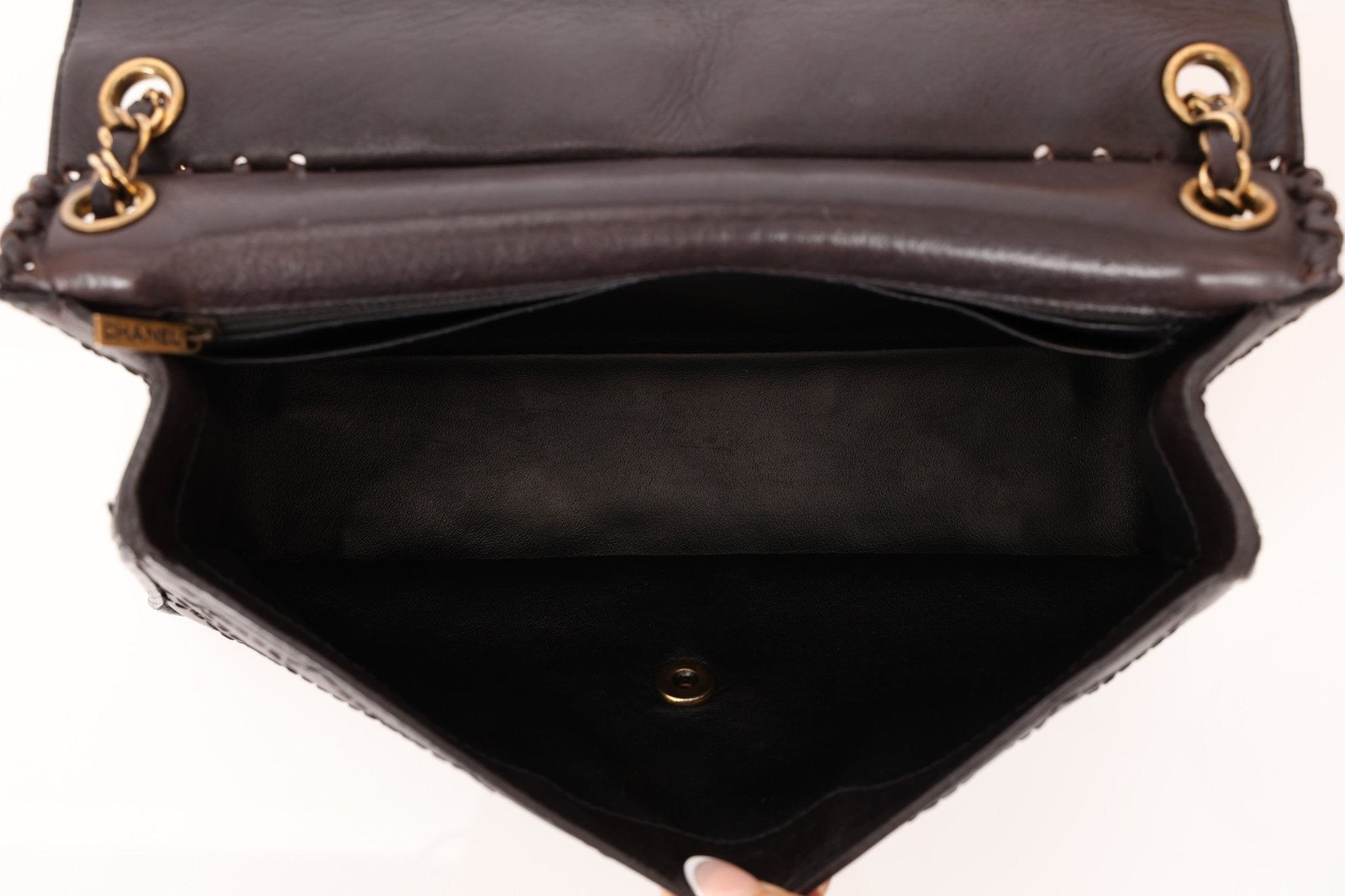 Chanel 2014 Chocolate Paris - Edinburgh Calfskin Whipstitch Large Flap - FashioNica