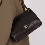 Chanel 2014 Chocolate Paris - Edinburgh Calfskin Whipstitch Large Flap - FashioNica