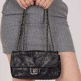 Chanel 2014 Glazed Goatskin Icons Symbol Single Flap - FashioNica