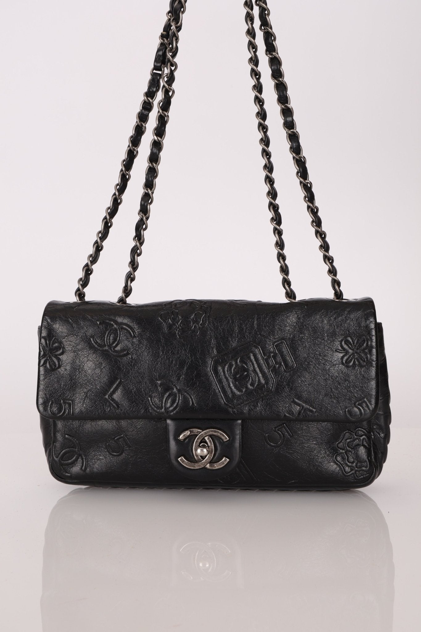 Chanel 2014 Glazed Goatskin Icons Symbol Single Flap - FashioNica