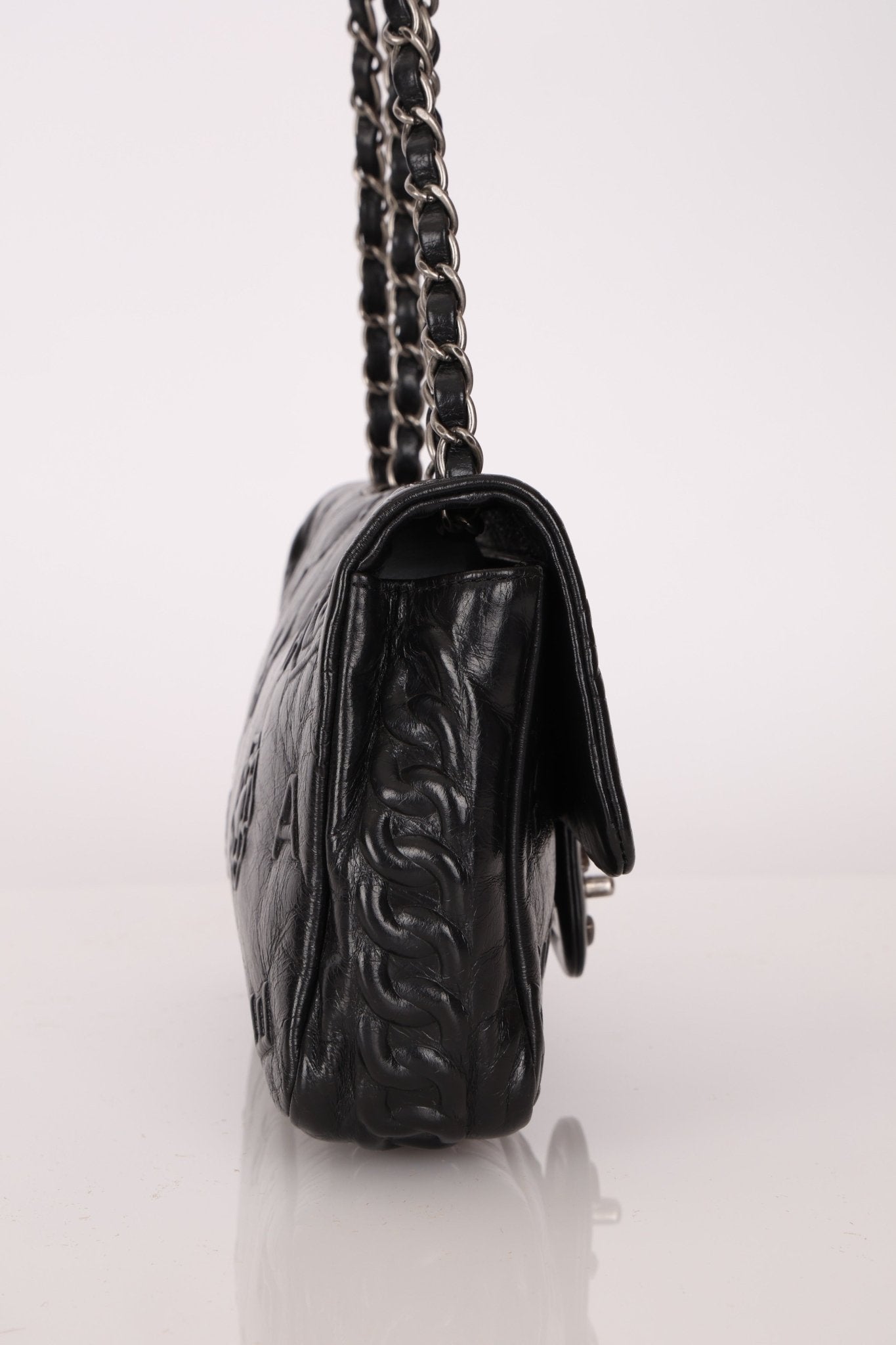 Chanel 2014 Glazed Goatskin Icons Symbol Single Flap - FashioNica