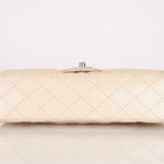 Chanel 2014 Iridescent Ivory Caviar Medium Classic Double Flap - FashioNica
