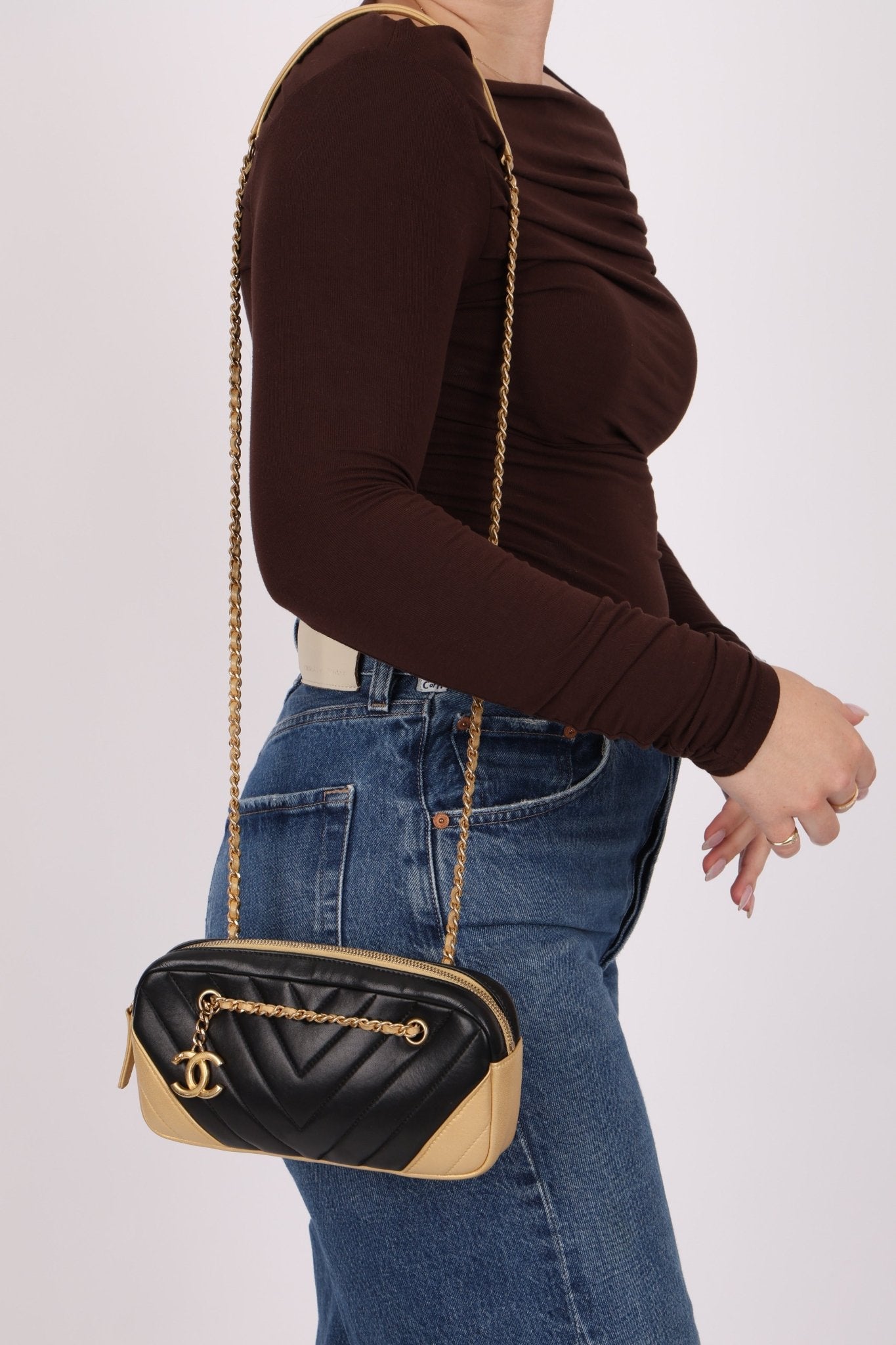 Chanel 2014 Lambskin Chevron Camera Bag - FashioNica