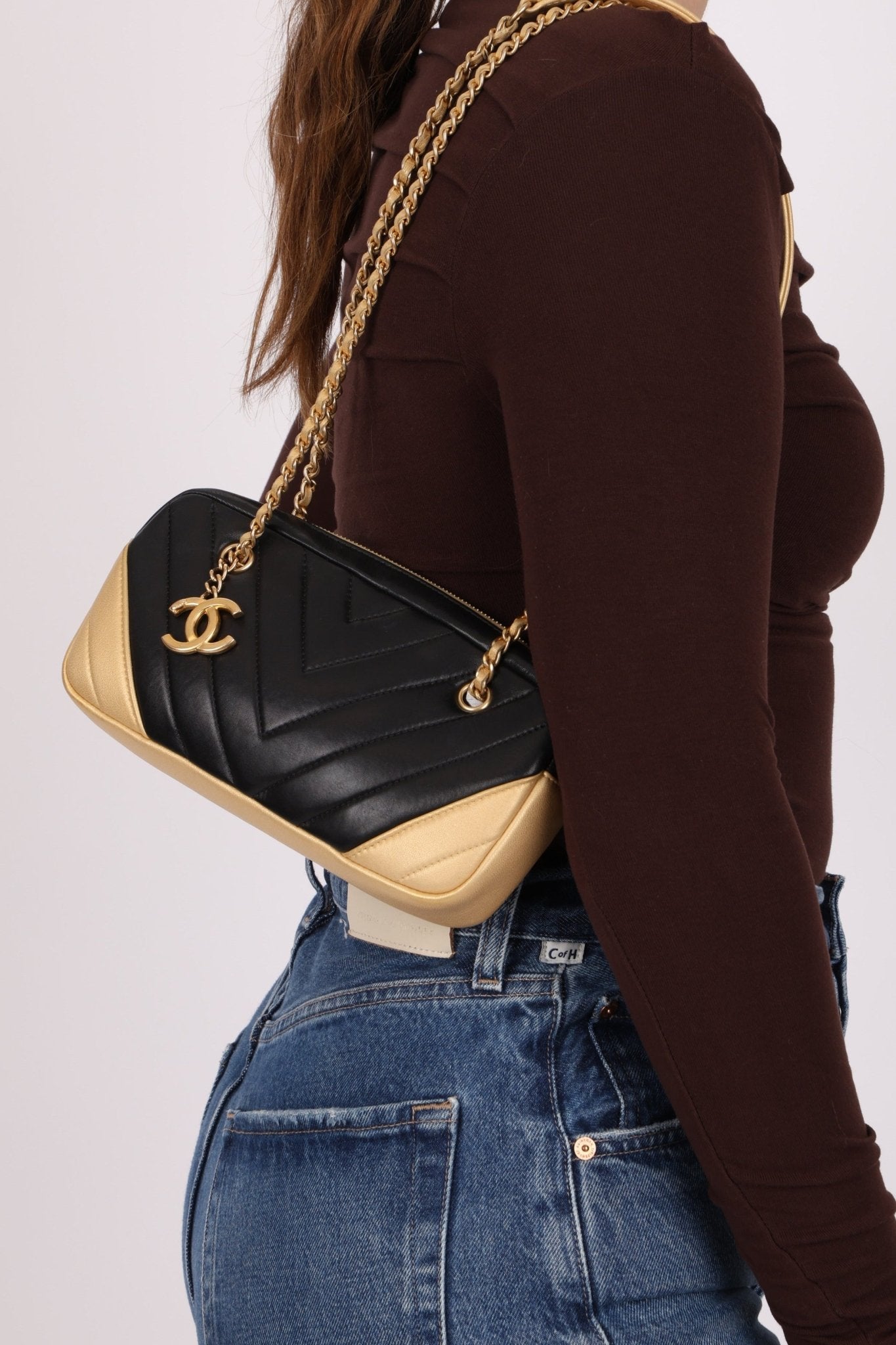 Chanel 2014 Lambskin Chevron Camera Bag - FashioNica