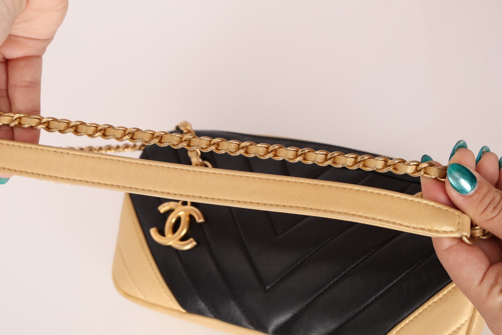 Chanel 2014 Lambskin Chevron Camera Bag - FashioNica