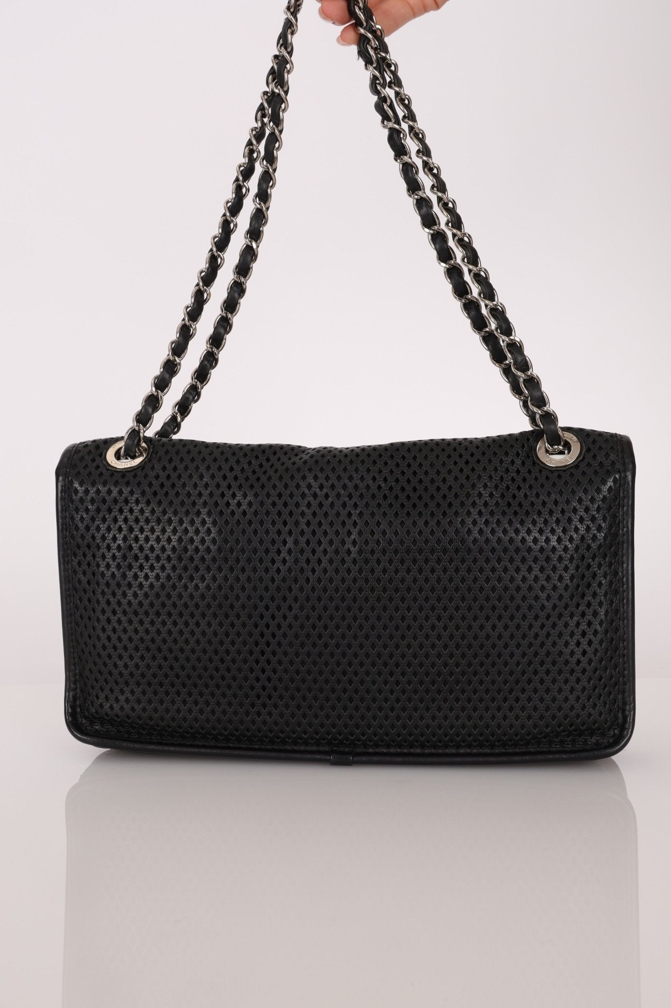 Chanel 2014 Lambskin Perforated Up In The Air Flap Bag - FashioNica