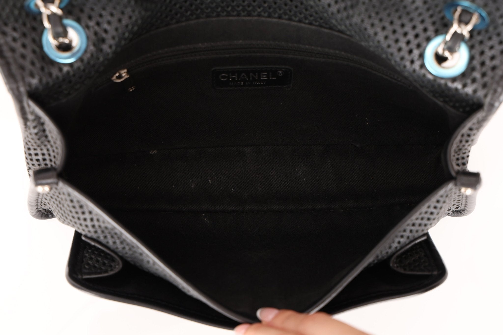 Chanel 2014 Lambskin Perforated Up In The Air Flap Bag - FashioNica