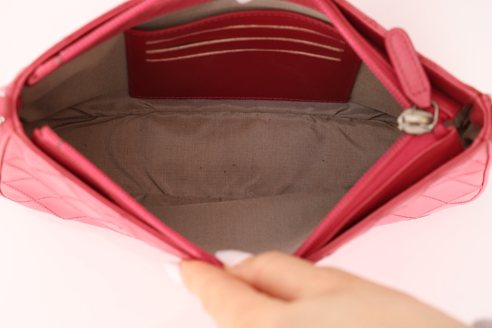 Chanel 2014 Lambskin Thin Stitch Pochette - FashioNica