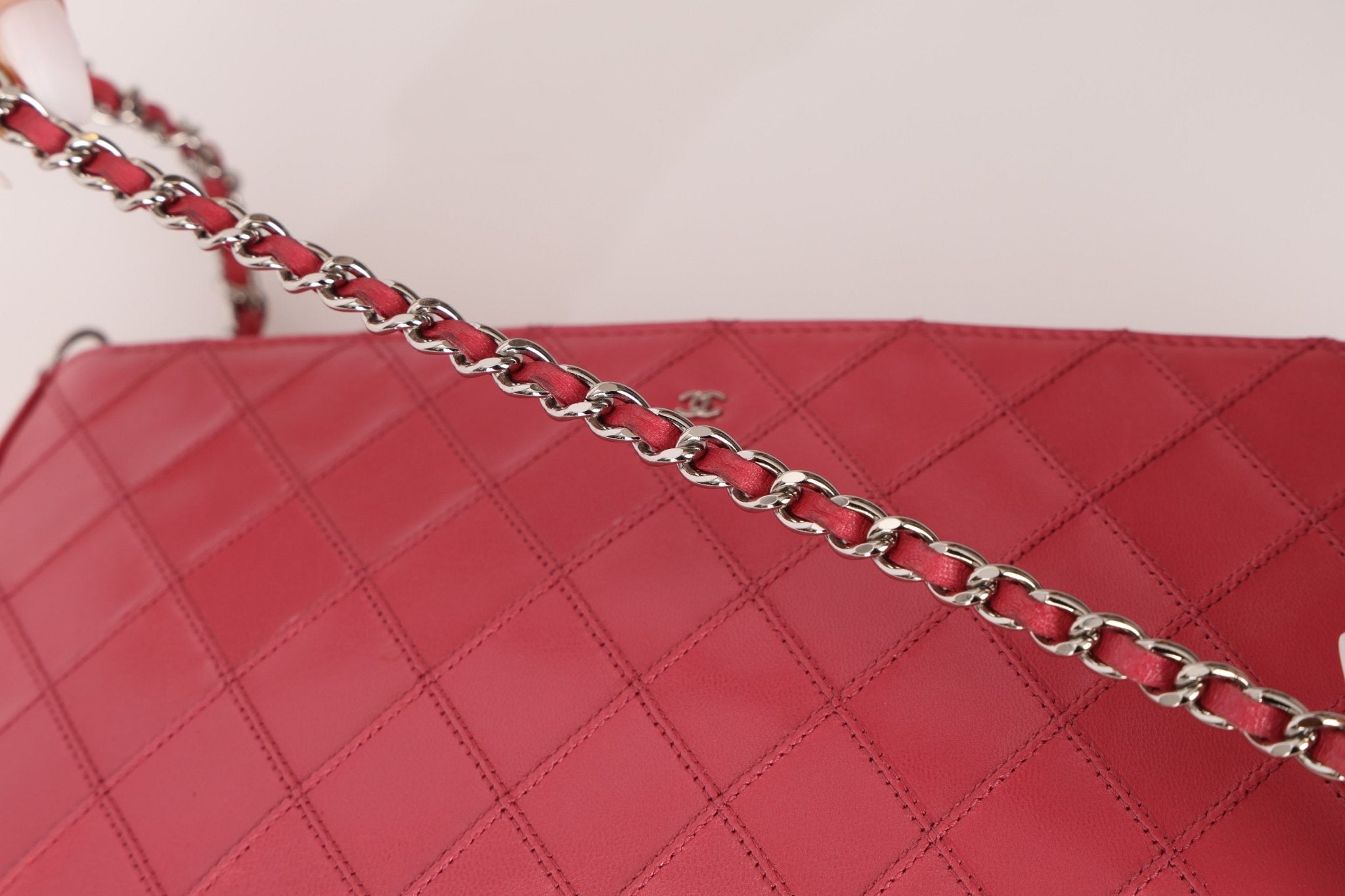 Chanel 2014 Lambskin Thin Stitch Pochette - FashioNica