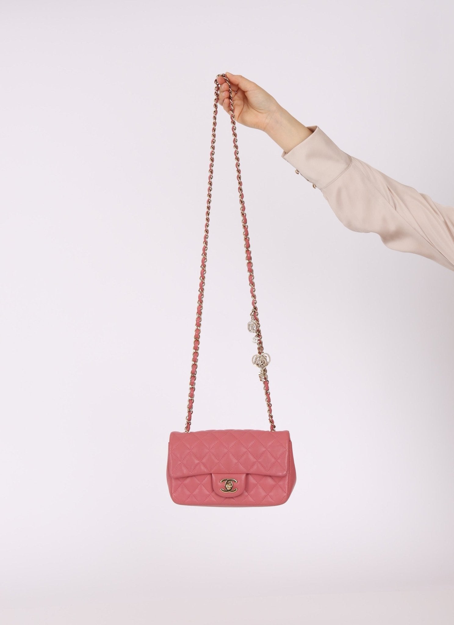 Chanel 2014 Lambskin Valentine Charms Rectangular Flap Bag - FashioNica