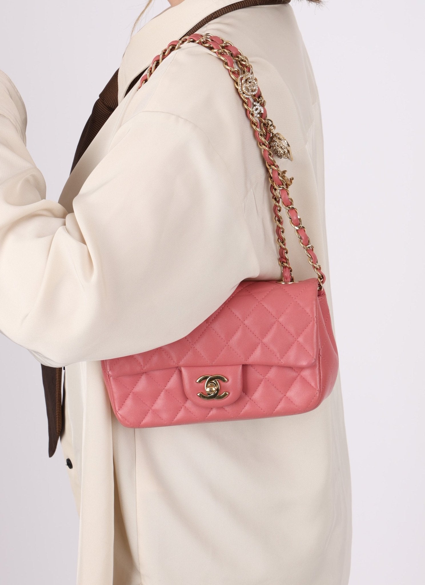 Chanel 2014 Lambskin Valentine Charms Rectangular Flap Bag - FashioNica