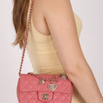 Chanel 2014 Lambskin Valentine Mini Rectangle Charm Flap Bag - FashioNica