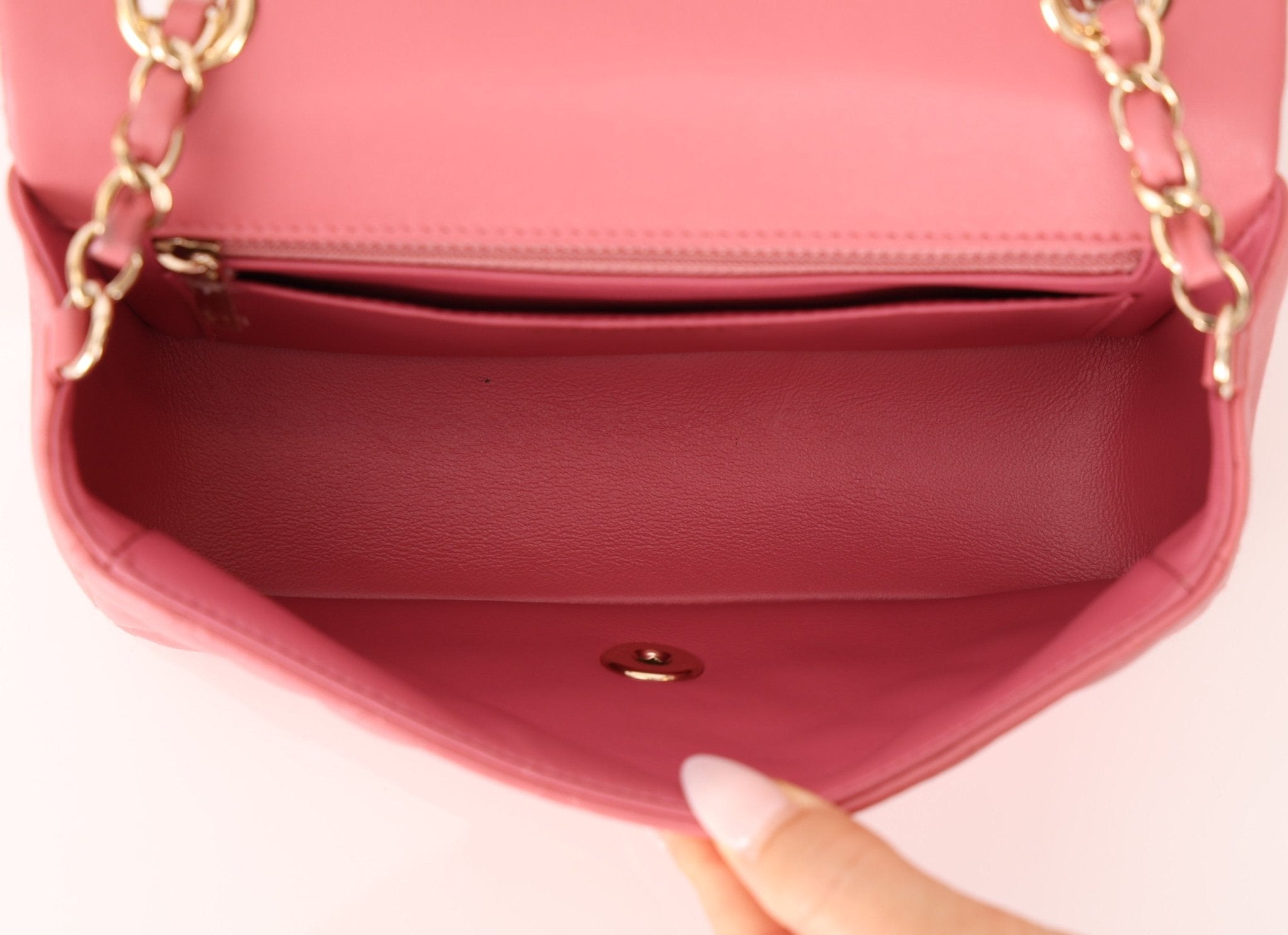 Chanel 2014 Lambskin Valentine Mini Rectangle Charm Flap Bag - FashioNica