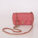 Chanel 2014 Lambskin Valentine Mini Rectangle Charm Flap Bag - FashioNica