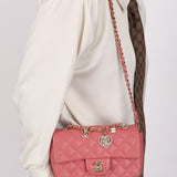 Chanel 2014 Lambskin Valentine Mini Rectangle Charm Flap Bag - FashioNica