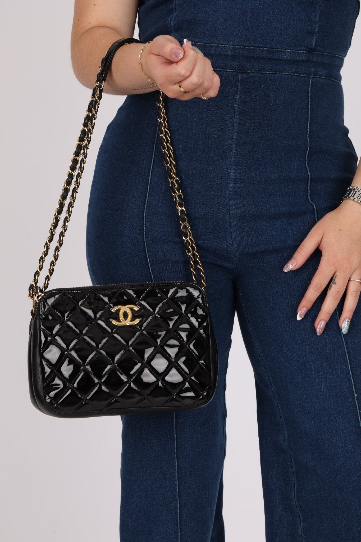 Chanel 2014 Patent Double Zip Camera Bag - FashioNica