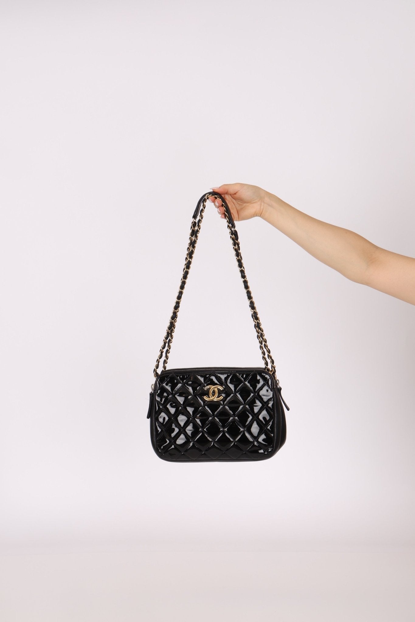 Chanel 2014 Patent Double Zip Camera Bag - FashioNica