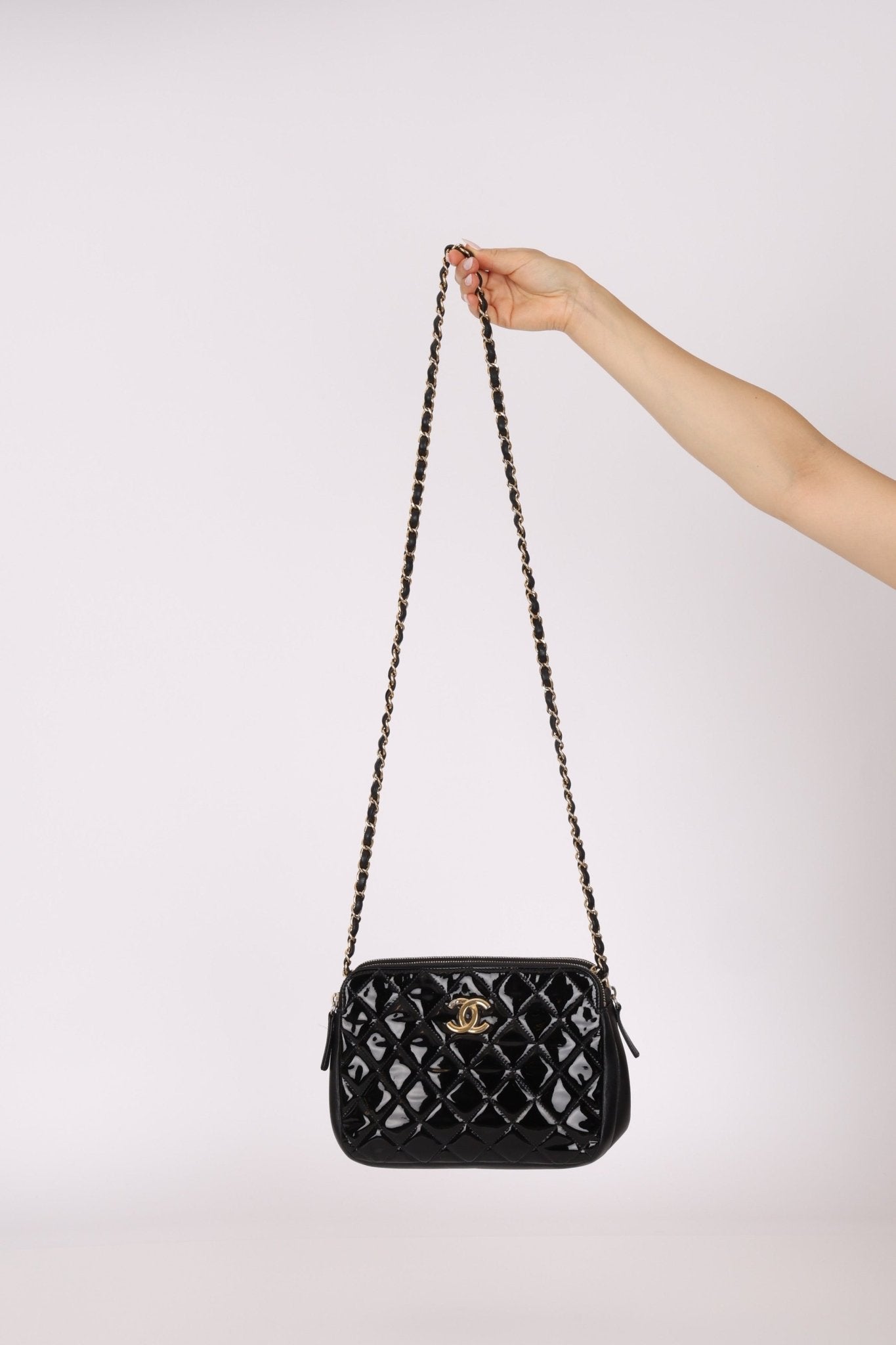 Chanel 2014 Patent Double Zip Camera Bag - FashioNica