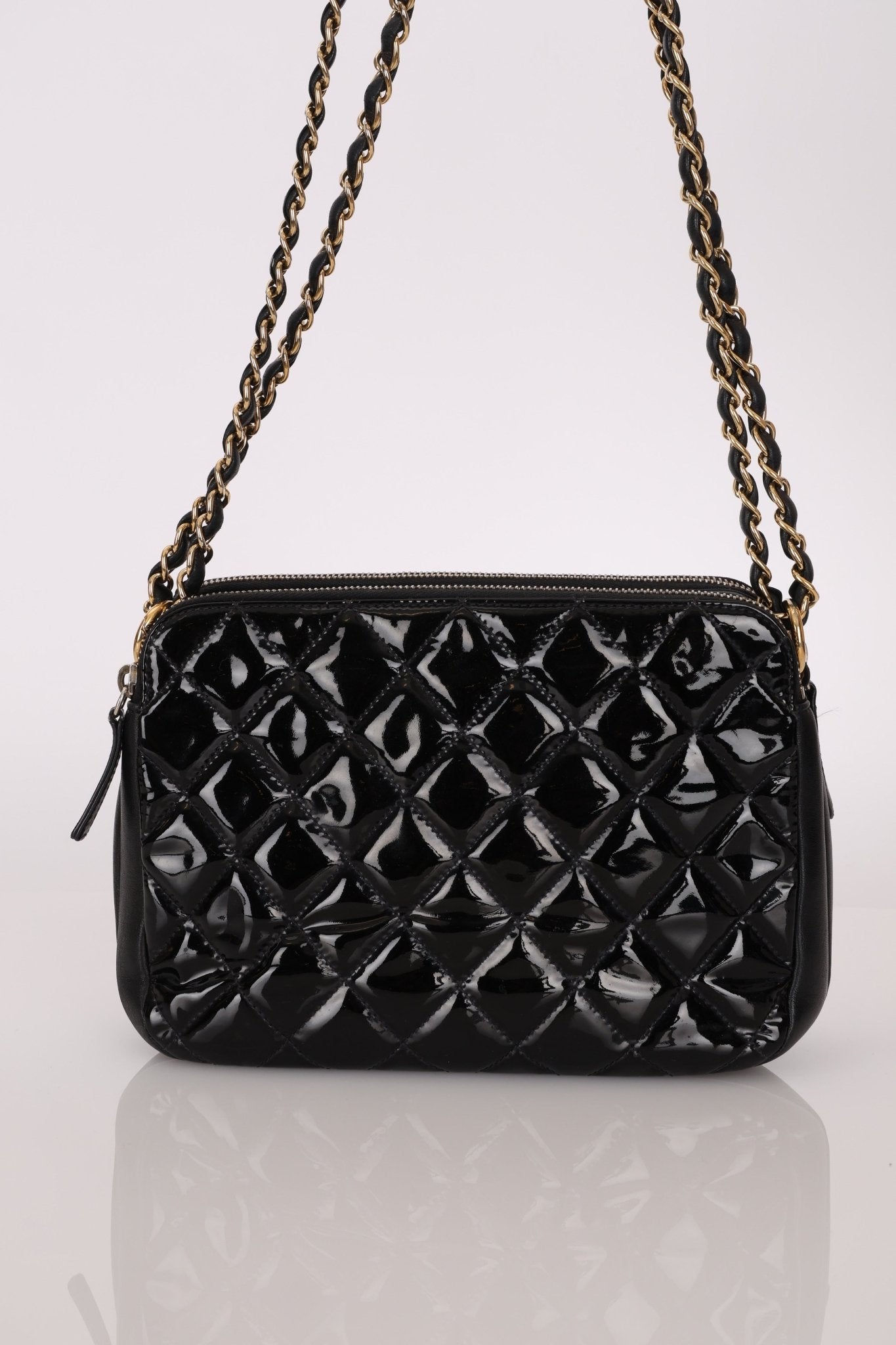 Chanel 2014 Patent Double Zip Camera Bag - FashioNica