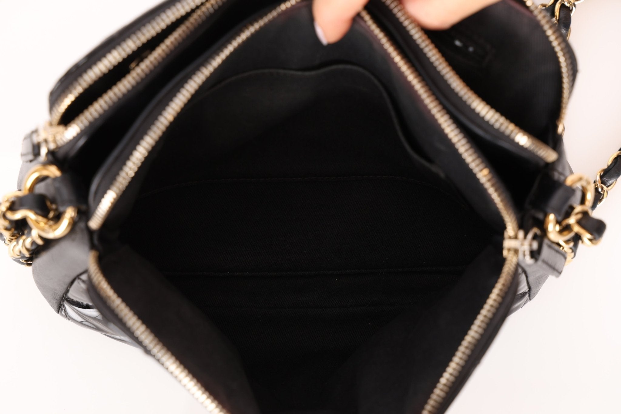 Chanel 2014 Patent Double Zip Camera Bag - FashioNica