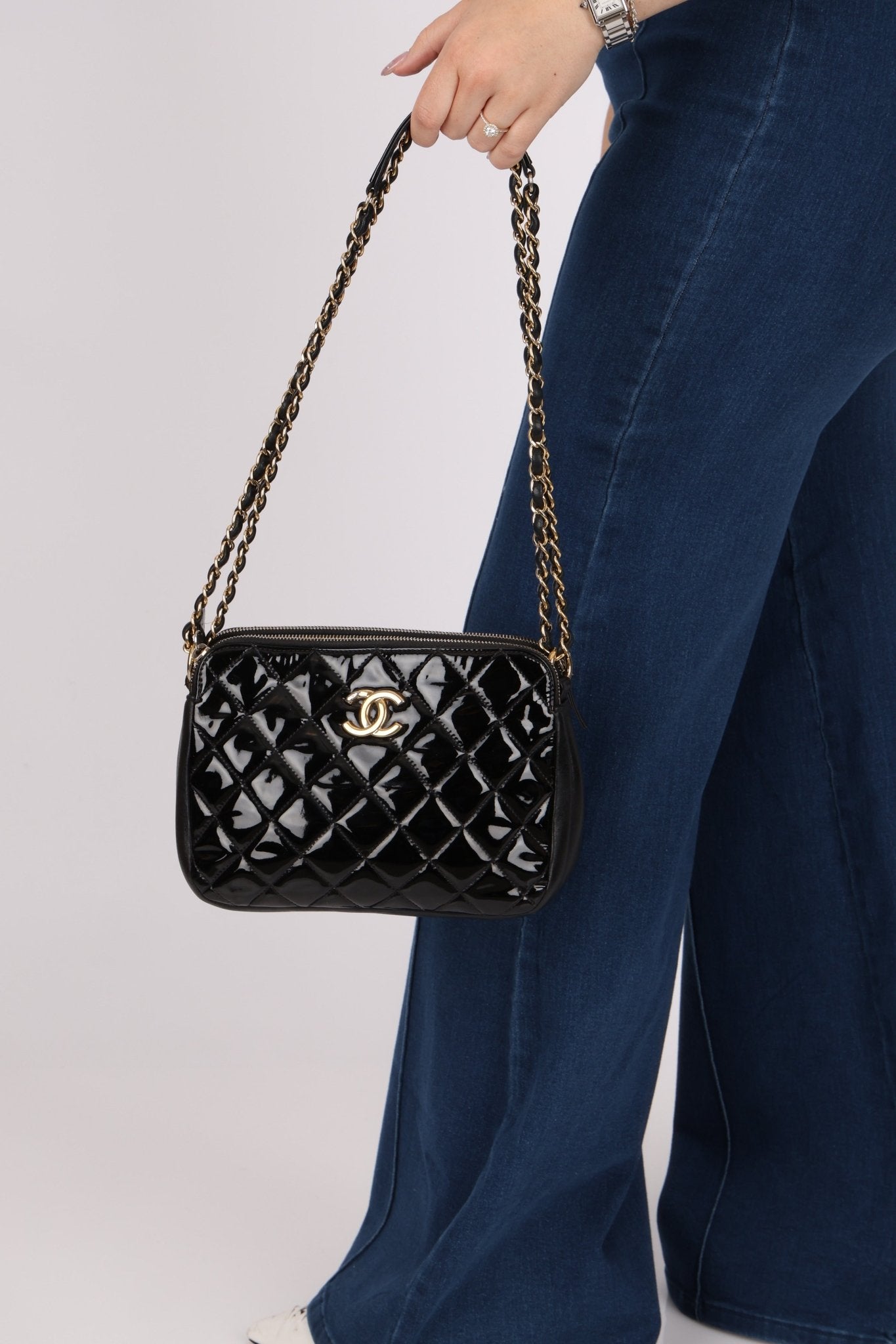 Chanel 2014 Patent Double Zip Camera Bag - FashioNica