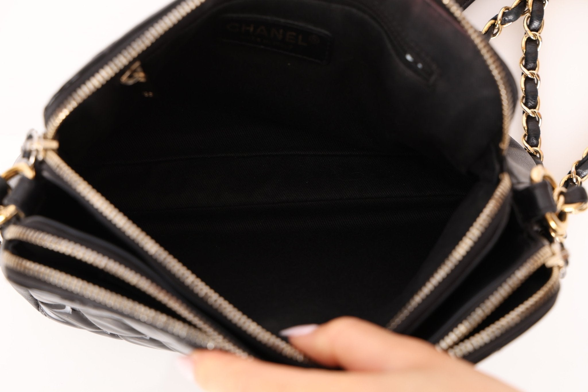 Chanel 2014 Patent Double Zip Camera Bag - FashioNica