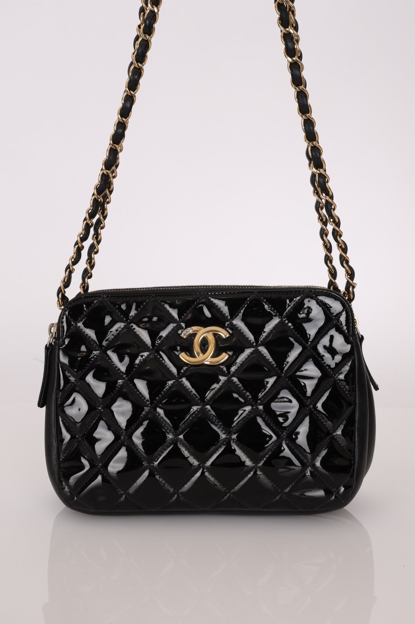 Chanel 2014 Patent Double Zip Camera Bag - FashioNica