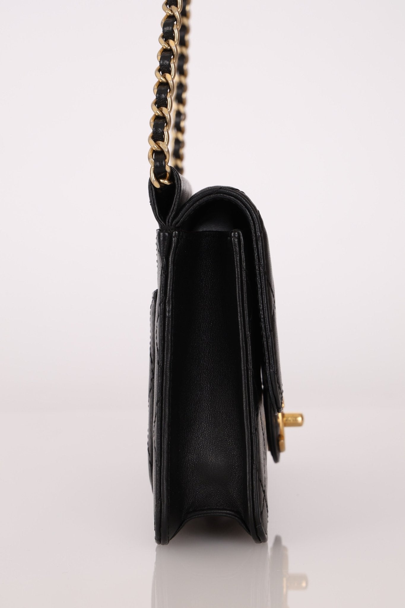 Chanel 2014 Quilted Lambskin Medium Turnlock Flap - FashioNica