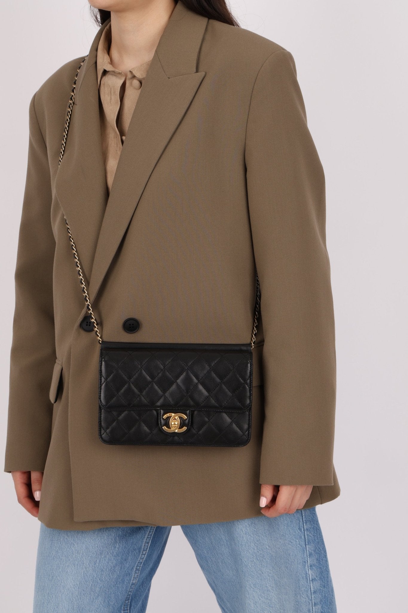 Chanel 2014 Quilted Lambskin Medium Turnlock Flap - FashioNica
