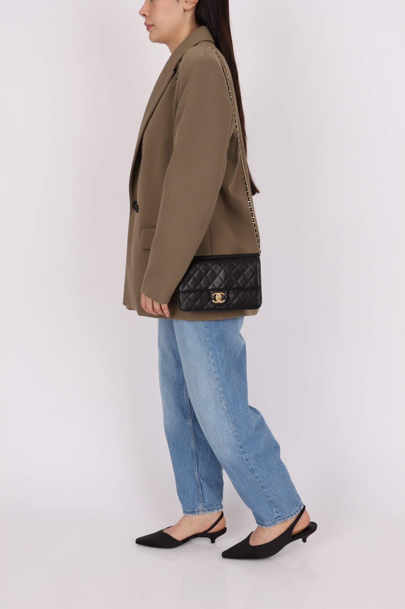 Chanel 2014 Quilted Lambskin Medium Turnlock Flap - FashioNica