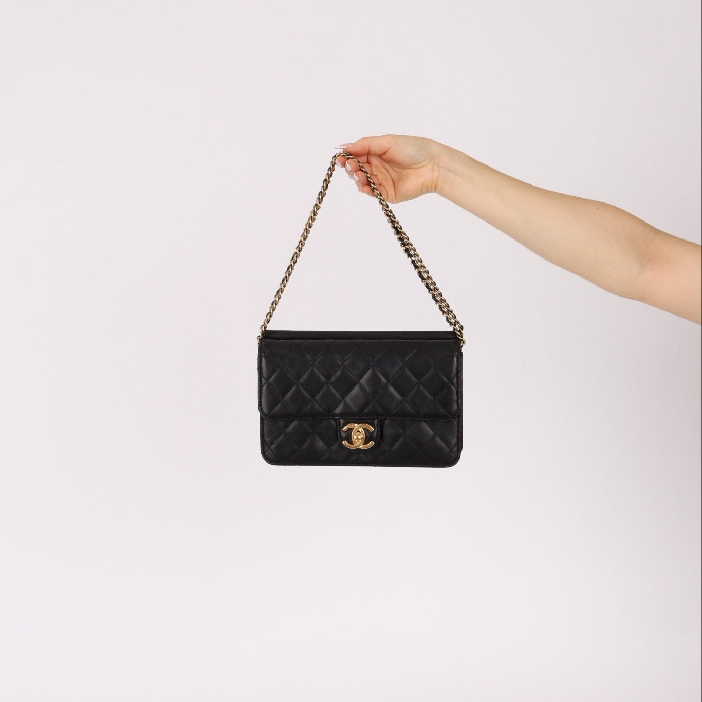 Chanel 2014 Quilted Lambskin Medium Turnlock Flap - FashioNica