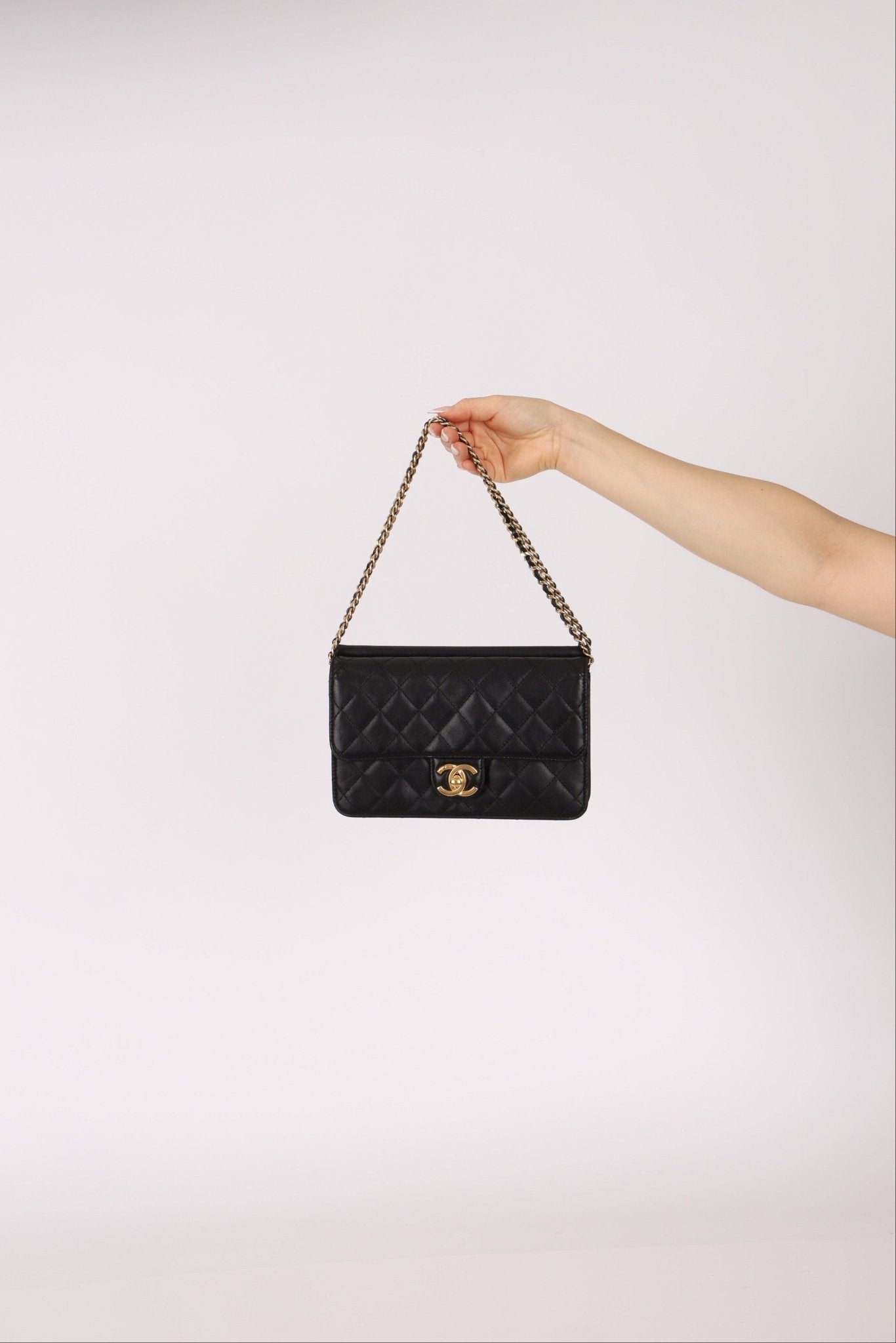 Chanel 2014 Quilted Lambskin Medium Turnlock Flap - FashioNica