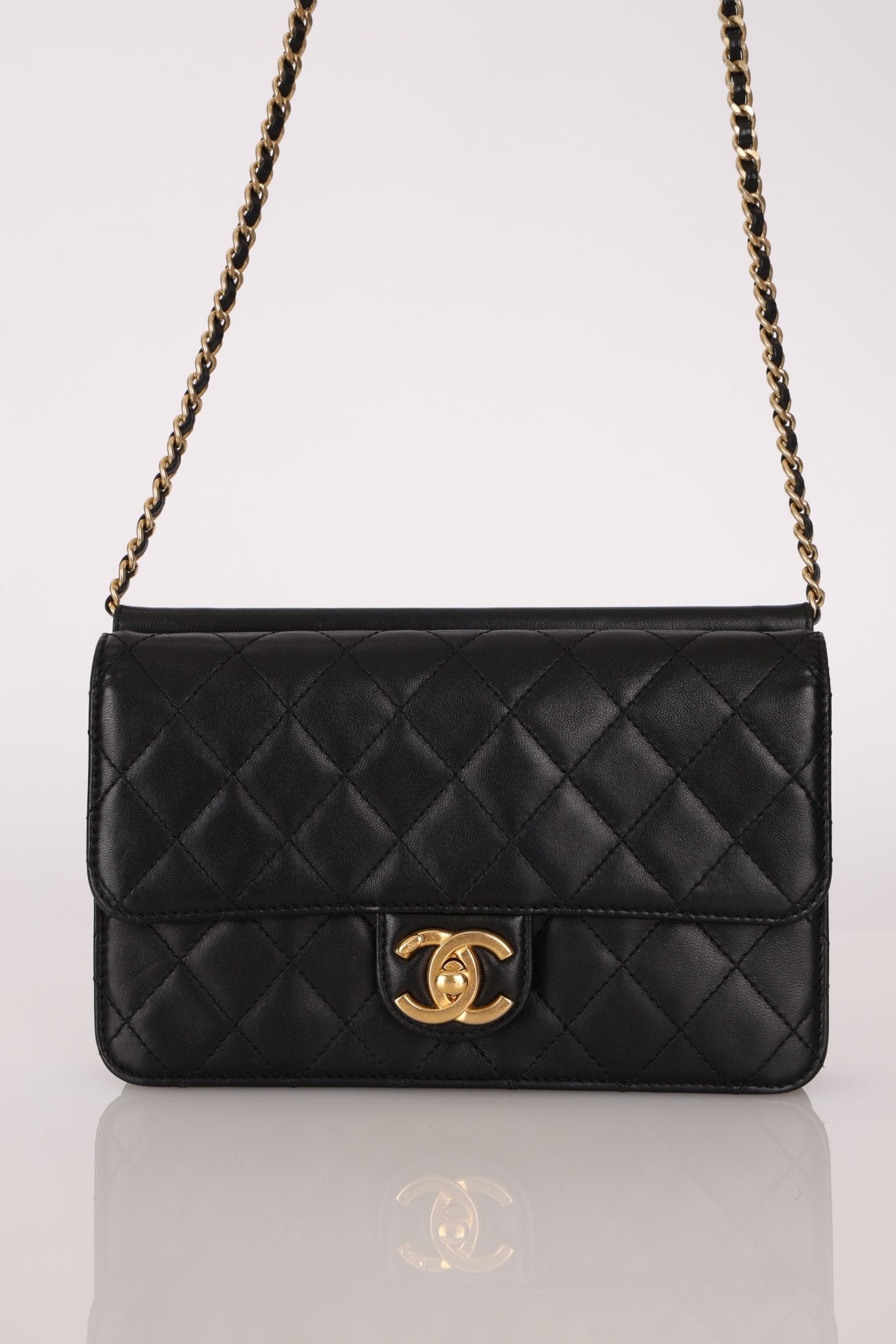 Chanel 2014 Quilted Lambskin Medium Turnlock Flap - FashioNica