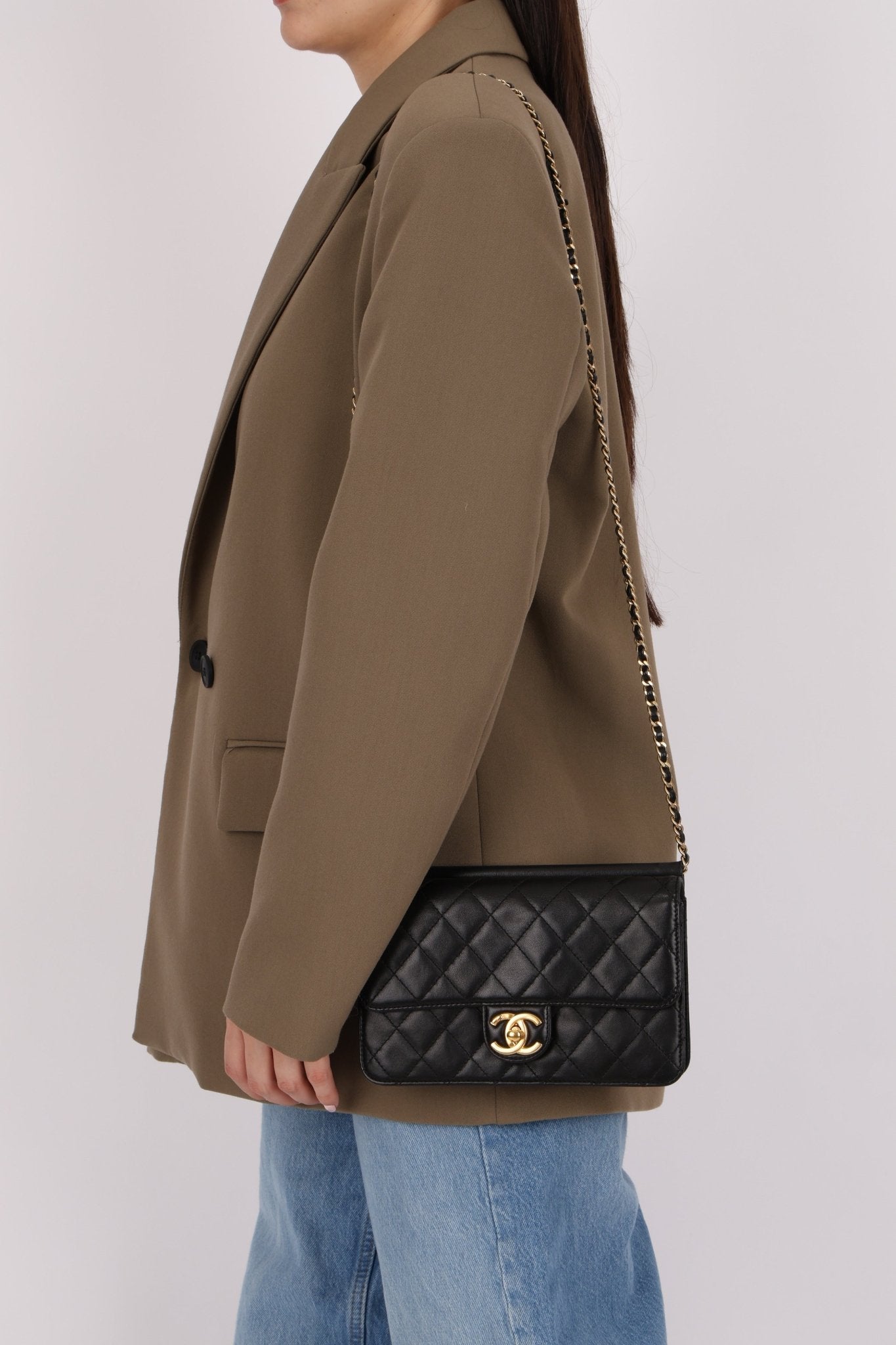 Chanel 2014 Quilted Lambskin Medium Turnlock Flap - FashioNica